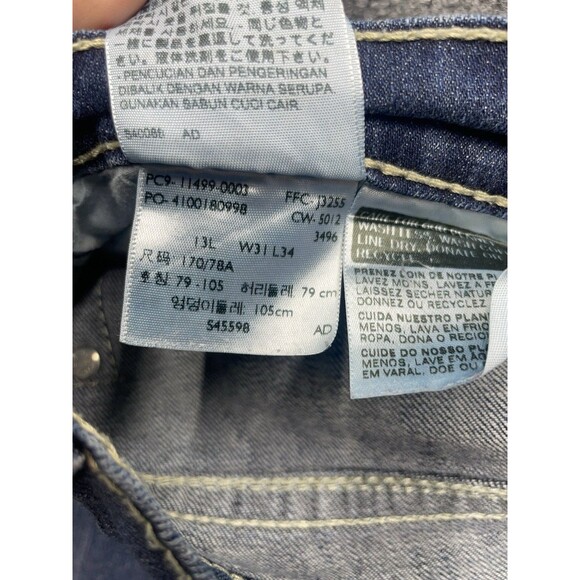 Levi’s Jeans 524 Too Superlow Women’s 13L Tall (35x33) Blue Retro Dark Wash - Picture 4 of 11